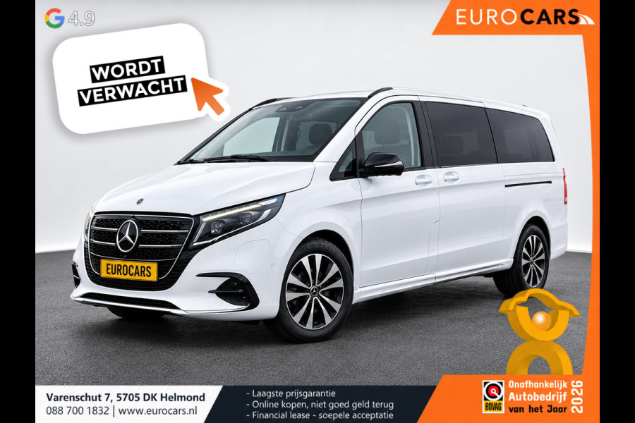 Mercedes-Benz Eqv 250 Lang 60 kWh 6-persoons Navigatie Apple CarPlay Android Auto Camera Parkeerhulp Adaptive Cruise Control Full Led Dodehoekdetectie Stoel- en stuurverwarming Virtual Cockpit Climate Control Lichtmetalen velgen