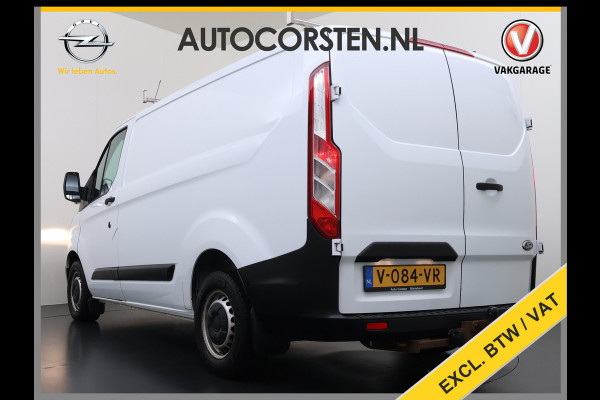 Ford Transit Custom 280 2.0TDCI L1H1 Euro 6 Trekhaak 3-Persoons Airco Voorruitverwarming Bluetooth Schuifdeur+Achterdeuren Inbouwkasten Vloer+Wandbetimmering Dakdragers 2.350KG Trekgewicht