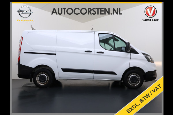 Ford Transit Custom 280 2.0TDCI L1H1 Euro 6 Trekhaak 3-Persoons Airco Voorruitverwarming Bluetooth Schuifdeur+Achterdeuren Inbouwkasten Vloer+Wandbetimmering Dakdragers 2.350KG Trekgewicht
