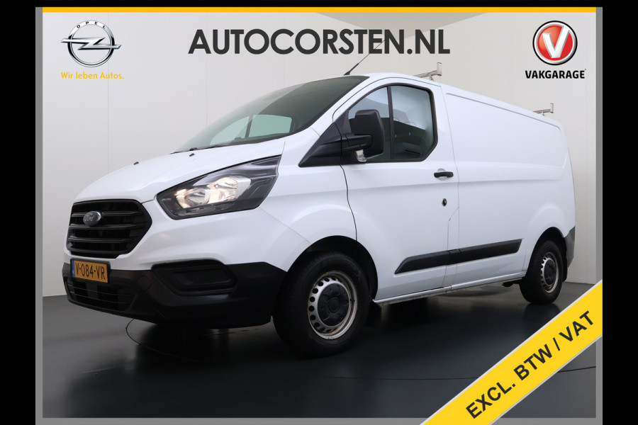 Ford Transit Custom 280 2.0TDCI L1H1 Euro 6 Trekhaak 3-Persoons Airco Voorruitverwarming Bluetooth Schuifdeur+Achterdeuren Inbouwkasten Vloer+Wandbetimmering Dakdragers 2.350KG Trekgewicht