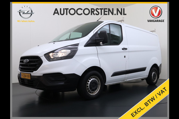 Ford Transit Custom 280 2.0TDCI L1H1 Euro 6 Trekhaak 3-Persoons Airco Voorruitverwarming Bluetooth Schuifdeur+Achterdeuren Inbouwkasten Vloer+Wandbetimmering Dakdragers 2.350KG Trekgewicht