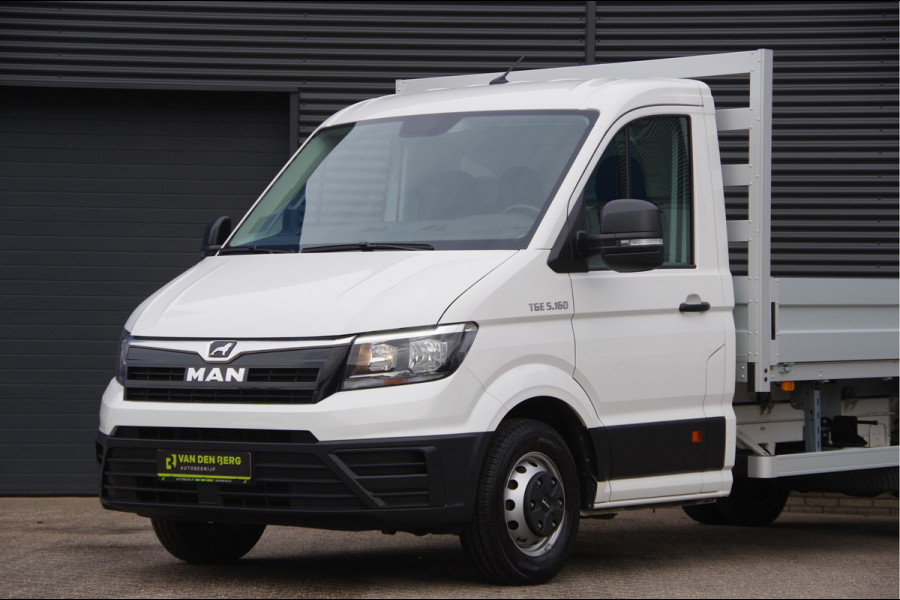 MAN TGE 5.160 50 2.0 L4 N1! DUBBELLUCHT OPENLAADBAK, 165PK AUT. 3-ZITS, CRUISE, AIRCO, NAVI, APPLE CARPLAY, ANDROID AUTO, PICK-UP, PICKU