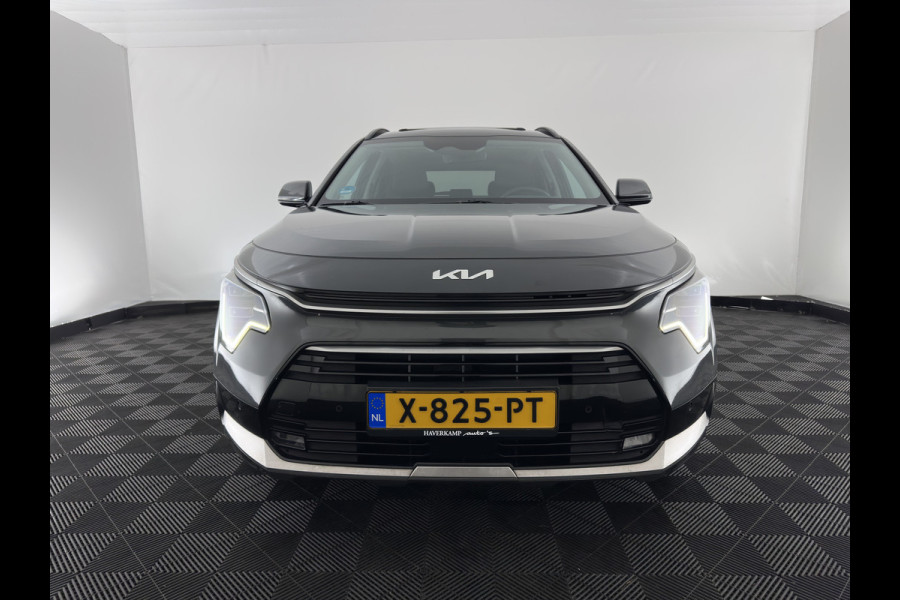Kia Niro 1.6 GDi Hybrid DynamicPlusLine (INCL.BTW) Aut. *PANO | LEATHER | DIGI-COCKPIT | NAVI-FULLMAP | DAB | ADAPTIVE-CRUISE | CAMERA | HEATED-COMFORTSEATS | KEYLESS | PRIVACYGLASS | SHIFTPADDLES | CARPLAY |  HEAD-UP | ...