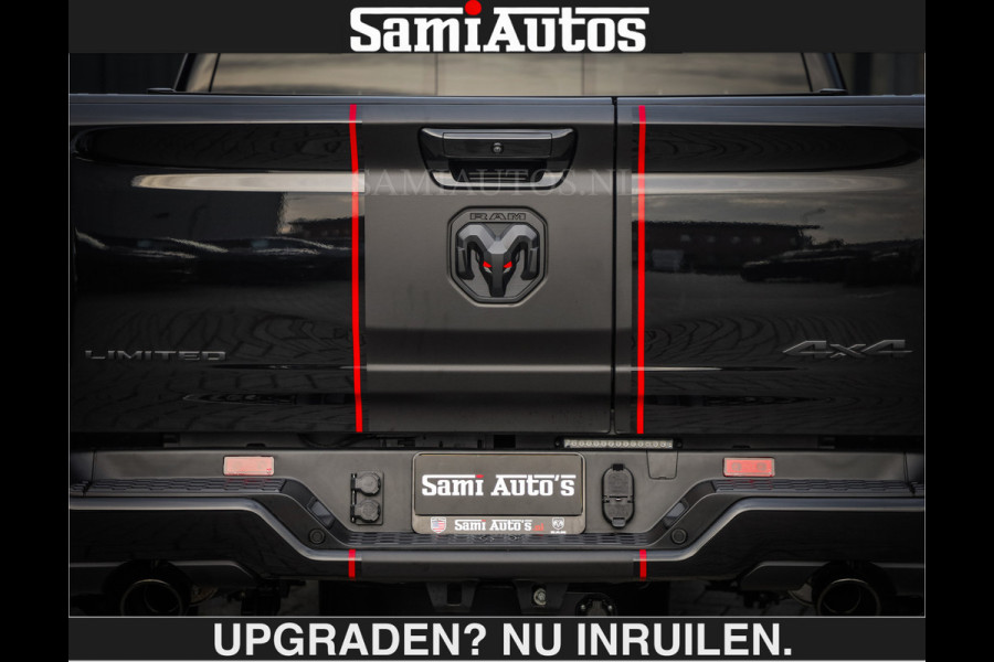 Dodge Ram LIMITED 5.7 V8 HEMI | €79950,- excl excl | MAXIMAAL UITGERUST | DUBBELE CABINE | 5 PERSOONS | DC | Allernieuwste Limited uitvoering – volledig uitgerust met alle opties, inclusief MWK en normale laadbak.