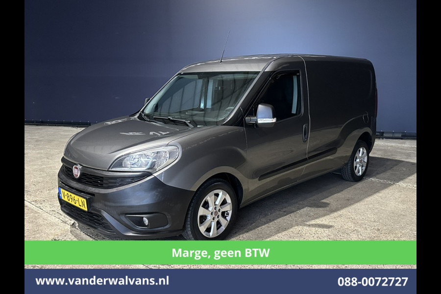 Fiat Doblò Cargo 1.6 MJ 120pk **MARGE, geen BTW** L2H1 Euro6 Airco | 3-Zits | Camera | Trekhaak | Cruisecontrol | LM Velgen Parkeersensoren, Android Auto, Bijrijdersbank