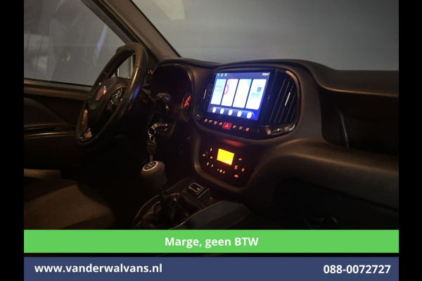 Fiat Doblò Cargo 1.6 MJ 120pk **MARGE, geen BTW** L2H1 Euro6 Airco | 3-Zits | Camera | Trekhaak | Cruisecontrol | LM Velgen Parkeersensoren, Android Auto, Bijrijdersbank