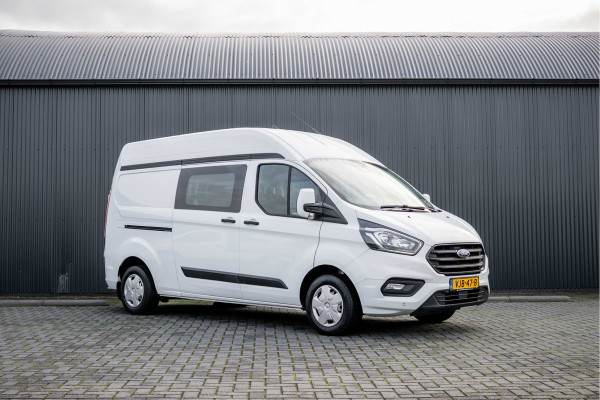 Ford Transit Custom 2.0 EcoBlue L2H1 | DC 5-Zits | 1e Eigenaar | Cruise | PDC | Stoelverw. | Airco | Trekhaak
