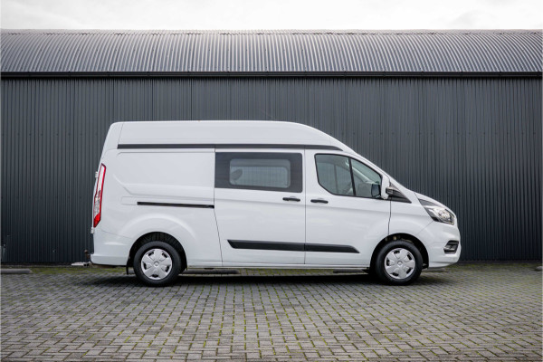 Ford Transit Custom 2.0 EcoBlue L2H1 | DC 5-Zits | 1e Eigenaar | Cruise | PDC | Stoelverw. | Airco | Trekhaak