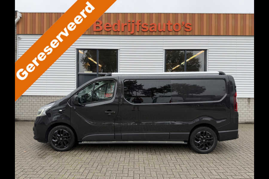 Renault Trafic 2.0 dCi 145pk T29 L2H1 Luxe DC 5 persoons / vaste prijs rijklaar € 17.950 ex btw / lease vanaf € 302 / euro 6 / bpm vrij / zwart metallic / leer / airco / cruise / navi / camera !