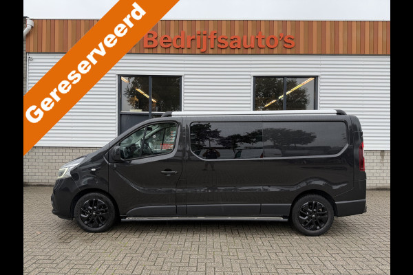 Renault Trafic 2.0 dCi 145pk T29 L2H1 Luxe DC 5 persoons / vaste prijs rijklaar € 17.950 ex btw / lease vanaf € 302 / euro 6 / bpm vrij / zwart metallic / leer / airco / cruise / navi / camera !