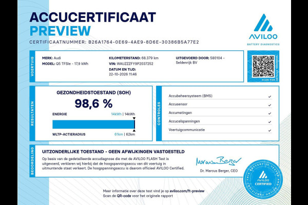 Audi Q5 Sportback 55 TFSI e S Edition S-Line | SOH 98,6 % | Achteruitrij camera | Adaptieve cruise controle | 3 zone Climate | Navigatie | Apple carplay | S-Line |