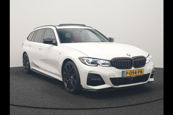 BMW 3 Serie Touring 320i M Sport Perfomance Parts 184pk | Panodak | Adaptive Cruise | Laser LED | Sportuitlaat Kleppen Besturing | Lederen Sportstoelen Verwarmd | Sfeerverlichting | Apple Carplay | 20"L.M | Navigatie | DAB |