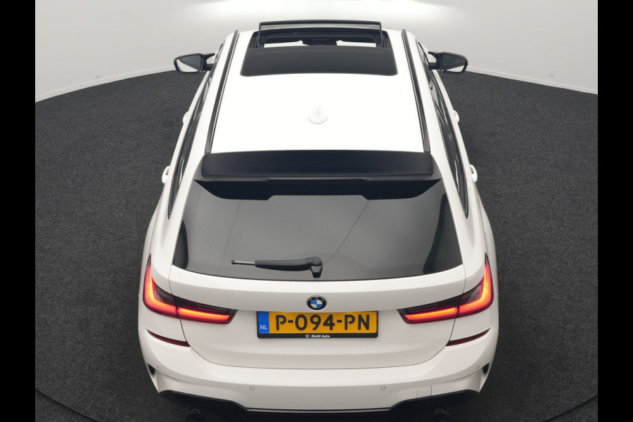 BMW 3 Serie Touring 320i M Sport Perfomance Parts 184pk | Panodak | Adaptive Cruise | Laser LED | Sportuitlaat Kleppen Besturing | Lederen Sportstoelen Verwarmd | Sfeerverlichting | Apple Carplay | 20"L.M | Navigatie | DAB |