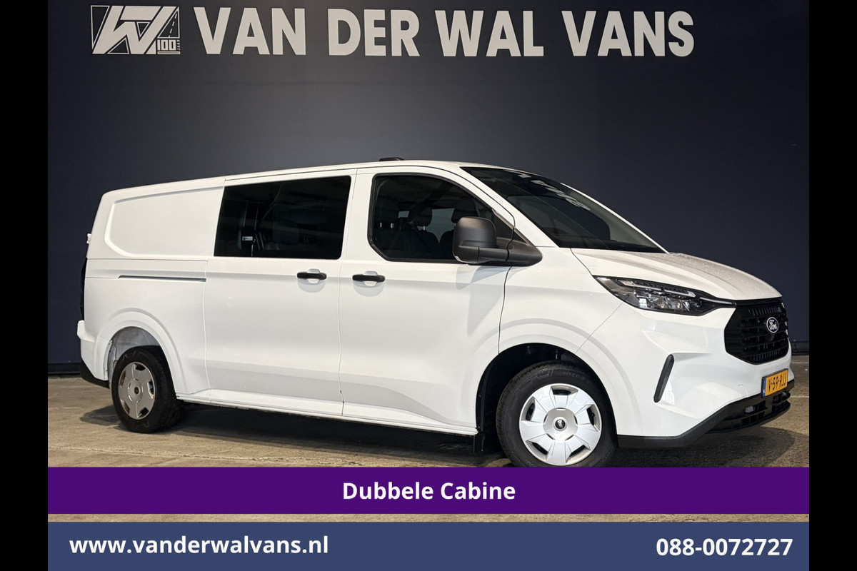 Ford Transit Custom 2.0 TDCI 170pk Automaat L2H1 Dubbele Cabine Euro6 Airco | 6-Zits | Camera | LED | Apple Carplay | Cruisecontrol | Stoelverwarmin Android Auto, Verwarmde voorruit, Parkeersensoren, Bijrijdersbank, 2740kg trekvermogen
