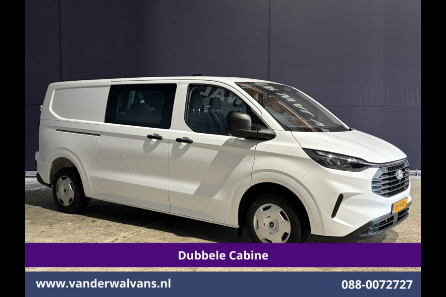 Ford Transit Custom 2.0 TDCI 170pk Automaat L2H1 Dubbele Cabine Euro6 Airco | 6-Zits | Camera | LED | Apple Carplay | Cruisecontrol | Stoelverwarmin Android Auto, Verwarmde voorruit, Parkeersensoren, Bijrijdersbank, 2740kg trekvermogen