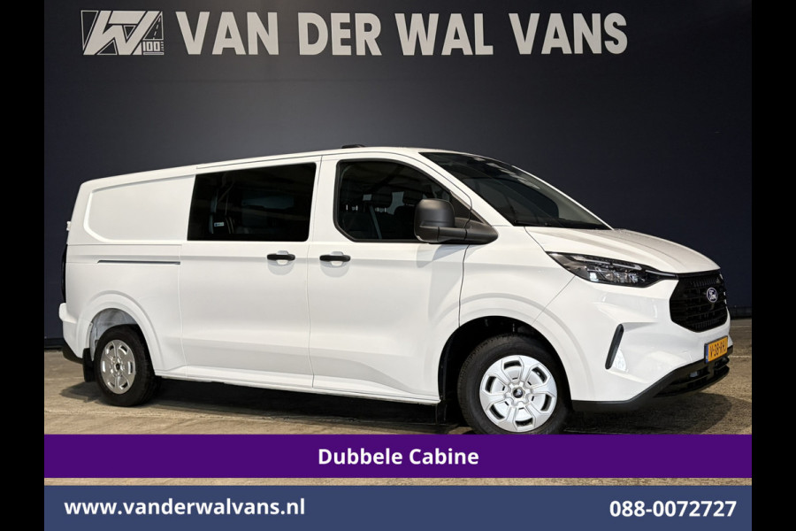 Ford Transit Custom 2.0 TDCI L2H1 Dubbele Cabine Euro6 Airco | 6-Zits | Camera | Navigatie | LED | Apple Carplay | Cruisecontrol Android Auto, Verwarmde voorruit, Stoelverwarming, Parkeersensoren, Bijrijdersbank