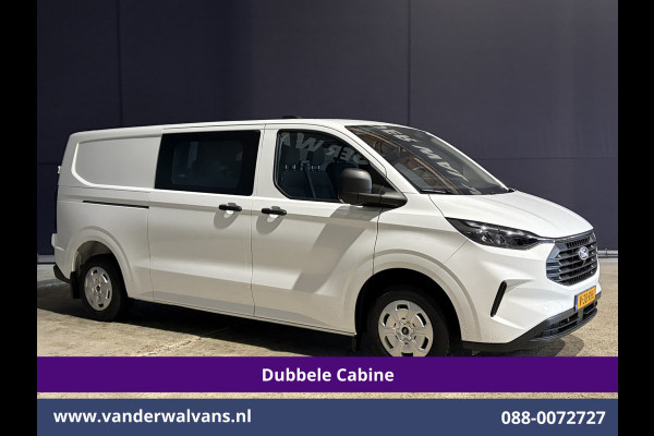 Ford Transit Custom 2.0 TDCI L2H1 Dubbele Cabine Euro6 Airco | 6-Zits | Camera | Navigatie | LED | Apple Carplay | Cruisecontrol Android Auto, Verwarmde voorruit, Stoelverwarming, Parkeersensoren, Bijrijdersbank