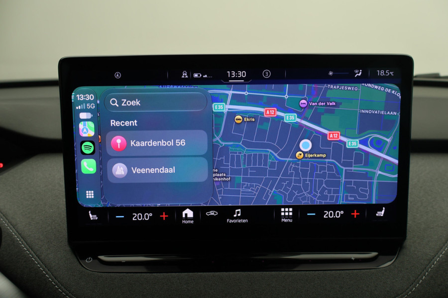 Škoda ENYAQ iV 80 SOH 96,4%, ACC, Dodehoeksensor, Camera, Stuur-/Stoelverwarming, Apple Carplay, PDC