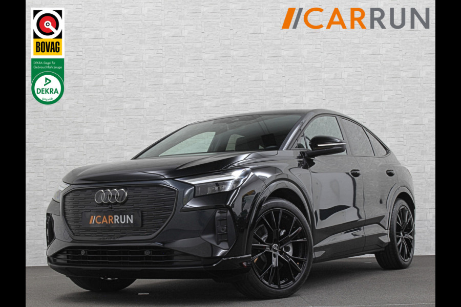 Audi Q4 Sportback e-tron 40 S-Line 77 kWh | #RS-Leder | Sportstoelen | Carbon | ACC | Drive Select | Sfeerverlichting | 3-Zone Clima | Getint Glas | Black-Optic | Stoelverwarming | MMI+ | Sportstuur | Lane Assist |