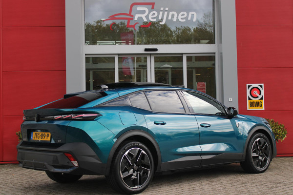 Peugeot e-408 GT AVANTAGE 58 kWh | PANORAMA SCHUIF/KANTEL DAK | WARMTEPOMP | HIFI PACK: (DRAADLOZE TELEFOONLADER, FOCAL PREMIUM HIFI SYSTEEM MET 10 SPEAKERS) | 360 VISION & DRIVE ASSIST PLUS PACK: (360° CAMERA MET 4 HD CAMERA'S, CLEAN CABIN,3D NAVIGATIE SYSTEEM) |  ELEKTRISCH VERSTELBARE VOORSTOELEN MET MASSAGE FUNCTIE EN STOELVERWARMING | BEKLEDING ALCANTARA/KUNSTLEDER | DRAADLOZE APPLE CARPLAY/ANDROID AUTO | 19" LICHTMETALEN VELGEN "GRAPHITE" | LED MATRIX KOPLAMPEN | DONKERE HEMELBEKLEDING | SFEER VERLICHTING | ELEKTRISCH BEDIENBARE ACHTERKLEP | PACK DRIVE PLUS PACK: (PACK SAFETY,