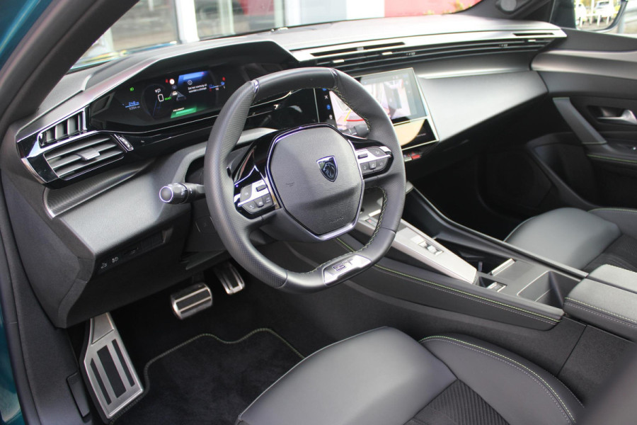 Peugeot e-408 GT AVANTAGE 58 kWh | PANORAMA SCHUIF/KANTEL DAK | WARMTEPOMP | HIFI PACK: (DRAADLOZE TELEFOONLADER, FOCAL PREMIUM HIFI SYSTEEM MET 10 SPEAKERS) | 360 VISION & DRIVE ASSIST PLUS PACK: (360° CAMERA MET 4 HD CAMERA'S, CLEAN CABIN,3D NAVIGATIE SYSTEEM) |  ELEKTRISCH VERSTELBARE VOORSTOELEN MET MASSAGE FUNCTIE EN STOELVERWARMING | BEKLEDING ALCANTARA/KUNSTLEDER | DRAADLOZE APPLE CARPLAY/ANDROID AUTO | 19" LICHTMETALEN VELGEN "GRAPHITE" | LED MATRIX KOPLAMPEN | DONKERE HEMELBEKLEDING | SFEER VERLICHTING | ELEKTRISCH BEDIENBARE ACHTERKLEP | PACK DRIVE PLUS PACK: (PACK SAFETY,