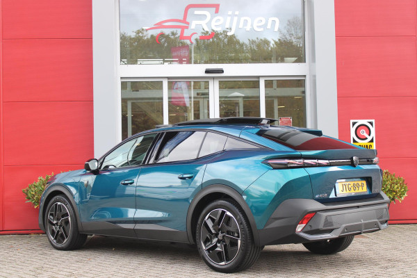 Peugeot e-408 GT AVANTAGE 58 kWh | PANORAMA SCHUIF/KANTEL DAK | WARMTEPOMP | HIFI PACK: (DRAADLOZE TELEFOONLADER, FOCAL PREMIUM HIFI SYSTEEM MET 10 SPEAKERS) | 360 VISION & DRIVE ASSIST PLUS PACK: (360° CAMERA MET 4 HD CAMERA'S, CLEAN CABIN,3D NAVIGATIE SYSTEEM) |  ELEKTRISCH VERSTELBARE VOORSTOELEN MET MASSAGE FUNCTIE EN STOELVERWARMING | BEKLEDING ALCANTARA/KUNSTLEDER | DRAADLOZE APPLE CARPLAY/ANDROID AUTO | 19" LICHTMETALEN VELGEN "GRAPHITE" | LED MATRIX KOPLAMPEN | DONKERE HEMELBEKLEDING | SFEER VERLICHTING | ELEKTRISCH BEDIENBARE ACHTERKLEP | PACK DRIVE PLUS PACK: (PACK SAFETY,