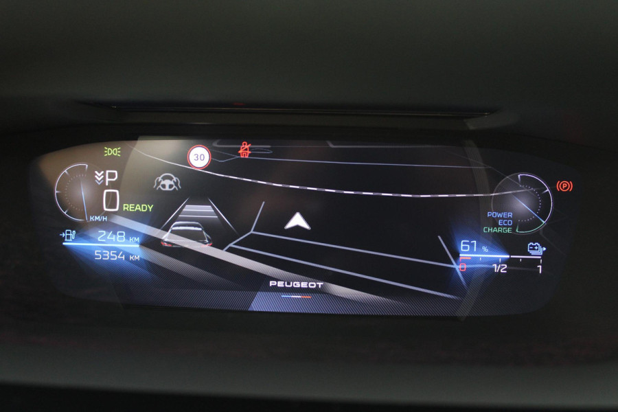Peugeot e-408 GT AVANTAGE 58 kWh | PANORAMA SCHUIF/KANTEL DAK | WARMTEPOMP | HIFI PACK: (DRAADLOZE TELEFOONLADER, FOCAL PREMIUM HIFI SYSTEEM MET 10 SPEAKERS) | 360 VISION & DRIVE ASSIST PLUS PACK: (360° CAMERA MET 4 HD CAMERA'S, CLEAN CABIN,3D NAVIGATIE SYSTEEM) |  ELEKTRISCH VERSTELBARE VOORSTOELEN MET MASSAGE FUNCTIE EN STOELVERWARMING | BEKLEDING ALCANTARA/KUNSTLEDER | DRAADLOZE APPLE CARPLAY/ANDROID AUTO | 19" LICHTMETALEN VELGEN "GRAPHITE" | LED MATRIX KOPLAMPEN | DONKERE HEMELBEKLEDING | SFEER VERLICHTING | ELEKTRISCH BEDIENBARE ACHTERKLEP | PACK DRIVE PLUS PACK: (PACK SAFETY,
