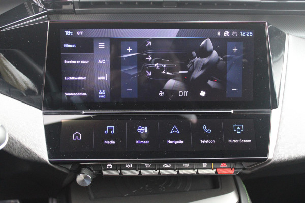 Peugeot e-408 GT AVANTAGE 58 kWh | PANORAMA SCHUIF/KANTEL DAK | WARMTEPOMP | HIFI PACK: (DRAADLOZE TELEFOONLADER, FOCAL PREMIUM HIFI SYSTEEM MET 10 SPEAKERS) | 360 VISION & DRIVE ASSIST PLUS PACK: (360° CAMERA MET 4 HD CAMERA'S, CLEAN CABIN,3D NAVIGATIE SYSTEEM) |  ELEKTRISCH VERSTELBARE VOORSTOELEN MET MASSAGE FUNCTIE EN STOELVERWARMING | BEKLEDING ALCANTARA/KUNSTLEDER | DRAADLOZE APPLE CARPLAY/ANDROID AUTO | 19" LICHTMETALEN VELGEN "GRAPHITE" | LED MATRIX KOPLAMPEN | DONKERE HEMELBEKLEDING | SFEER VERLICHTING | ELEKTRISCH BEDIENBARE ACHTERKLEP | PACK DRIVE PLUS PACK: (PACK SAFETY,