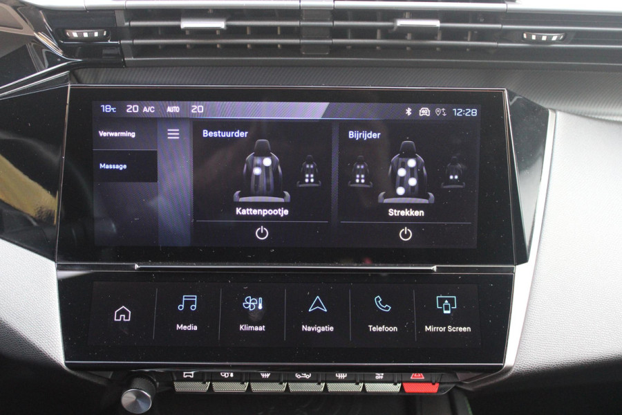 Peugeot e-408 GT AVANTAGE 58 kWh | PANORAMA SCHUIF/KANTEL DAK | WARMTEPOMP | HIFI PACK: (DRAADLOZE TELEFOONLADER, FOCAL PREMIUM HIFI SYSTEEM MET 10 SPEAKERS) | 360 VISION & DRIVE ASSIST PLUS PACK: (360° CAMERA MET 4 HD CAMERA'S, CLEAN CABIN,3D NAVIGATIE SYSTEEM) |  ELEKTRISCH VERSTELBARE VOORSTOELEN MET MASSAGE FUNCTIE EN STOELVERWARMING | BEKLEDING ALCANTARA/KUNSTLEDER | DRAADLOZE APPLE CARPLAY/ANDROID AUTO | 19" LICHTMETALEN VELGEN "GRAPHITE" | LED MATRIX KOPLAMPEN | DONKERE HEMELBEKLEDING | SFEER VERLICHTING | ELEKTRISCH BEDIENBARE ACHTERKLEP | PACK DRIVE PLUS PACK: (PACK SAFETY,