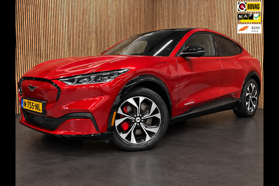 Ford Mustang Mach-E AWD 75 kWh|92% SOH|FULL OPTION|PANO|LEDER|MEMORY|B&O|ACC|360+V+A-CAMERA|CARPLAY|STOEL+STUURVERW|NL|IN BTW|NAP|