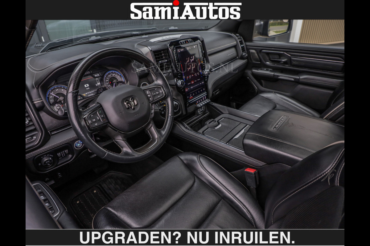 Dodge Ram LIMITED SPORT 5.7 V8 | BOM VOL | BLACK ON BLACK | HUD | LUCHTVERING | OPEN UITLAAT KLEP | EERSTE EIGENAAR | CREW CAB | DUBBELE CABINE 5 PERSOONS | COMFORT ROYALE BEEN RUIMTE |