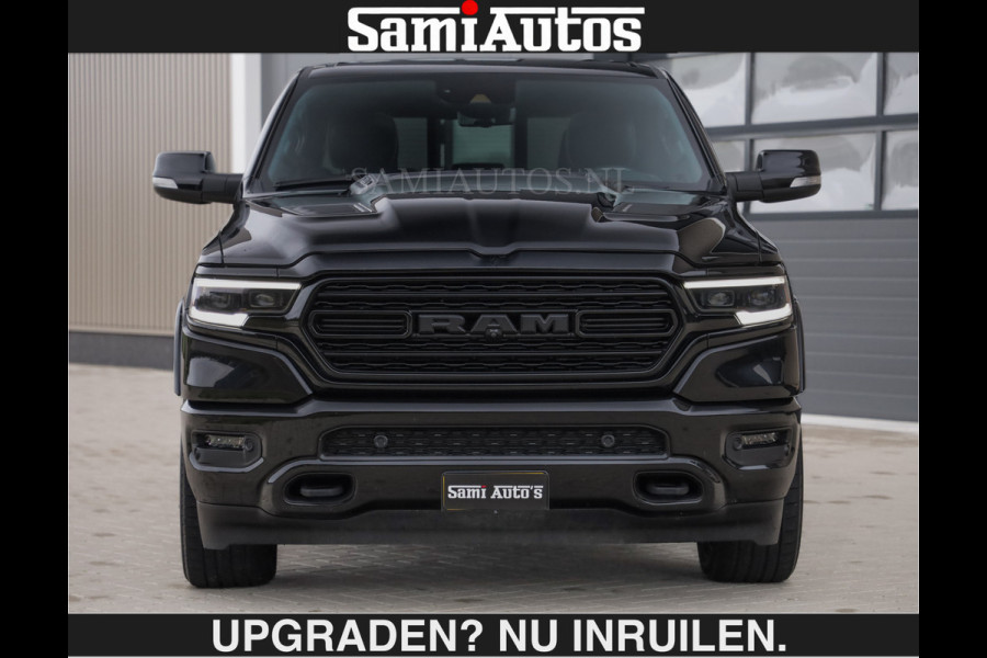 Dodge Ram LIMITED SPORT 5.7 V8 | BOM VOL | BLACK ON BLACK | HUD | LUCHTVERING | OPEN UITLAAT KLEP | EERSTE EIGENAAR | CREW CAB | DUBBELE CABINE 5 PERSOONS | COMFORT ROYALE BEEN RUIMTE |