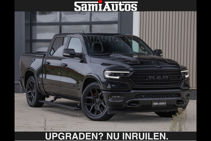 Dodge Ram LIMITED SPORT 5.7 V8 | BOM VOL | BLACK ON BLACK | HUD | LUCHTVERING | OPEN UITLAAT KLEP | EERSTE EIGENAAR | CREW CAB | DUBBELE CABINE 5 PERSOONS | COMFORT ROYALE BEEN RUIMTE |
