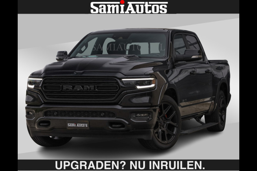 Dodge Ram LIMITED SPORT 5.7 V8 | BOM VOL | BLACK ON BLACK | HUD | LUCHTVERING | OPEN UITLAAT KLEP | EERSTE EIGENAAR | CREW CAB | DUBBELE CABINE 5 PERSOONS | COMFORT ROYALE BEEN RUIMTE |