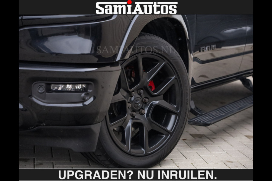 Dodge Ram LIMITED SPORT 5.7 V8 | BOM VOL | BLACK ON BLACK | HUD | LUCHTVERING | OPEN UITLAAT KLEP | EERSTE EIGENAAR | CREW CAB | DUBBELE CABINE 5 PERSOONS | COMFORT ROYALE BEEN RUIMTE |