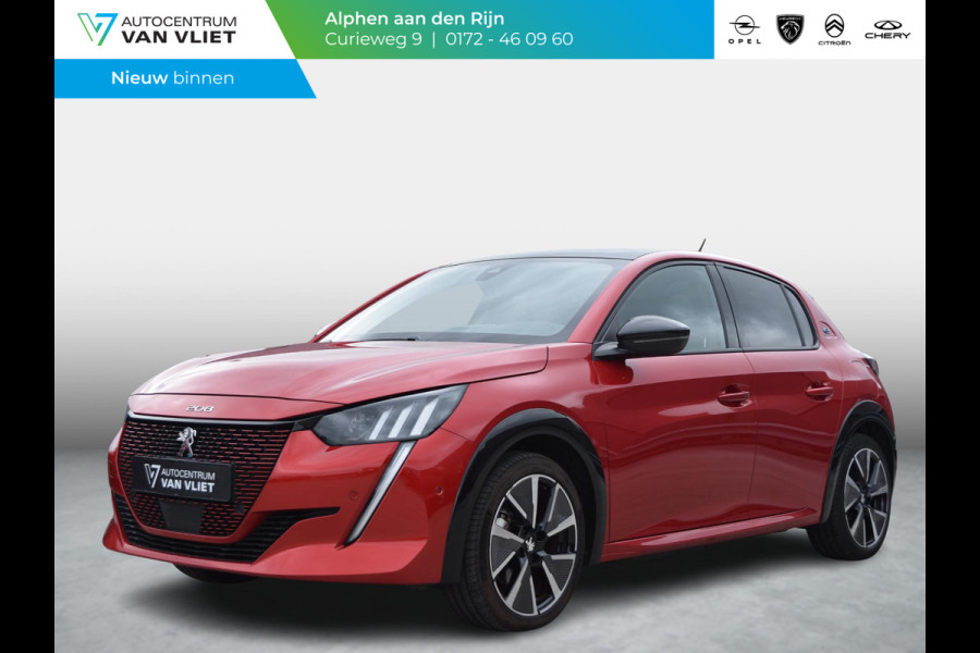 Peugeot e-208 EV GT Pack 50 kWh | ADAPTIVE CRUISE CONTROL | STOELVERWARMING | PANORAMADAK | PARKEERSENSOREN MET CAMERA