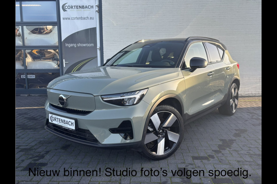 Volvo XC40 Recharge Twin Plus 82 kWh | Zwenkbare trekhaak | Adaptieve cruise | Blis | Sage Green Metallic |