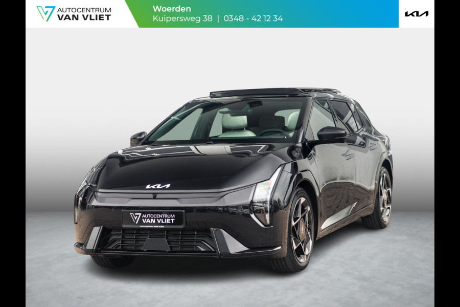 Kia EV4 GT-PlusLine 81.4 kWh | Direct leverbaar met veel korting| Full options | Navi. | Clima. | Adapt. Cruise. | Stoel&Stuur Verwarming | Glazen Schuif-/Kanteldak | Harman Kardon | Slimme Parkeerassistentie | Dodehoek Camera | GT-Line Vegan Lederen Stoelbekleding