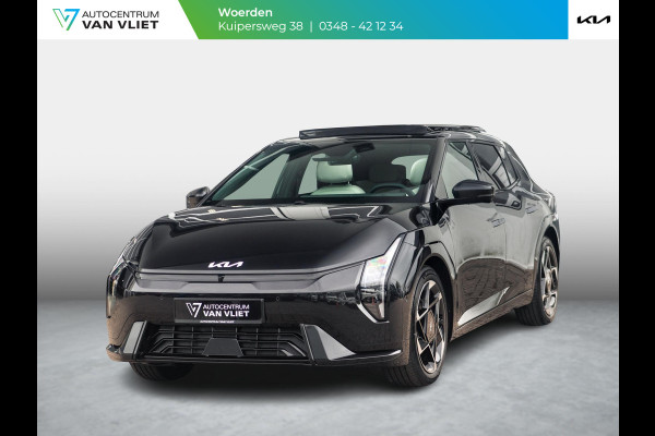 Kia EV4 GT-PlusLine 81.4 kWh | Direct leverbaar met veel korting| Full options | Navi. | Clima. | Adapt. Cruise. | Stoel&Stuur Verwarming | Glazen Schuif-/Kanteldak | Harman Kardon | Slimme Parkeerassistentie | Dodehoek Camera | GT-Line Vegan Lederen Stoelbekleding
