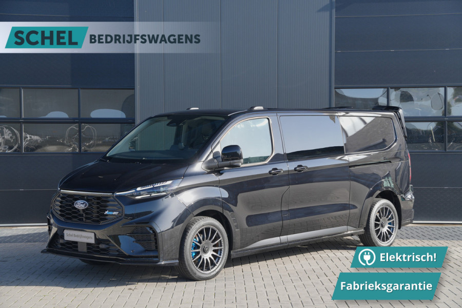 Ford E-Transit Custom 340 L2H1 MS-RT 71 kWh DC 286pk 5 Zits - 2x Schuif - Kuipstoelen - Stoel/Stuurverwarming - 360 Camera - Ultimate Pack - Rijklaar