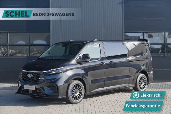 Ford E-Transit Custom 340 L2H1 MS-RT 71 kWh DC 286pk 5 Zits - 2x Schuif - Kuipstoelen - Stoel/Stuurverwarming - 360 Camera - Ultimate Pack - Rijklaar