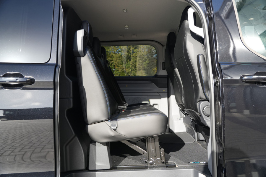 Ford E-Transit Custom 340 L2H1 MS-RT 71 kWh DC 286pk 5 Zits - 2x Schuif - Kuipstoelen - Stoel/Stuurverwarming - 360 Camera - Ultimate Pack - Rijklaar