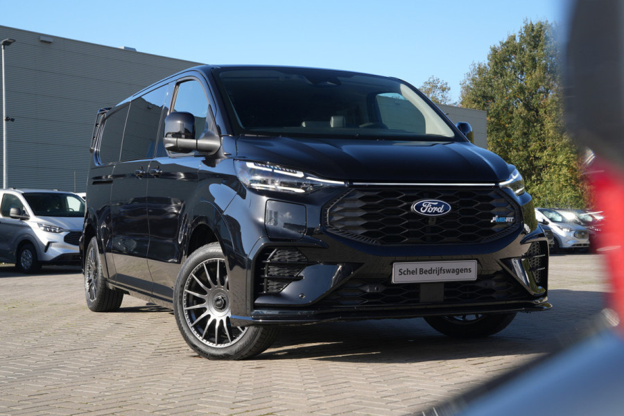 Ford E-Transit Custom 340 L2H1 MS-RT 71 kWh DC 286pk 5 Zits - 2x Schuif - Kuipstoelen - Stoel/Stuurverwarming - 360 Camera - Ultimate Pack - Rijklaar