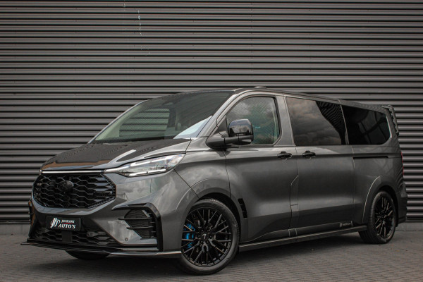 Ford E-Transit Custom 320 L2H1 MS-RT 71kWh 286PK DC DUBBEL CABINE / KUIPSTOELEN / DIRECT RIJDEN / NAVIGATIE / BLACK OPS/JB-EDITION