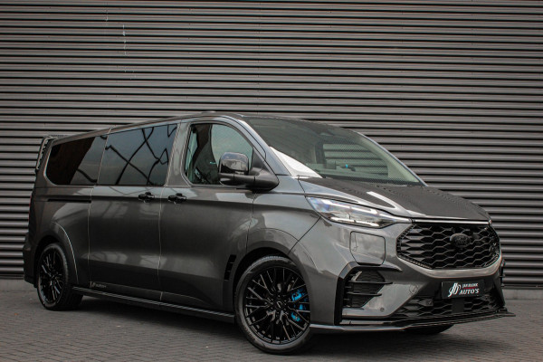 Ford E-Transit Custom 320 L2H1 MS-RT 71kWh 286PK DC DUBBEL CABINE / KUIPSTOELEN / DIRECT RIJDEN / NAVIGATIE / BLACK OPS/JB-EDITION
