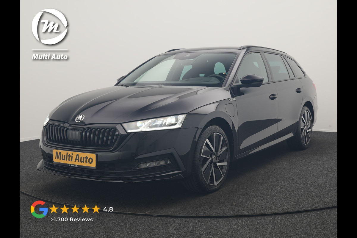 Škoda Octavia Combi 1.4 TSI iV PHEV Sportline 204pk Dealer O.H | SOH 94,2% | Adaptive Cruise | Crystal LED | Camera | Head Up | Sportstoelen Verwarmd | Keyless | Apple Carplay | Navigatie | Sfeerverlichting | Virtual | DAB | 18"L.M | Plug In Hybrid |