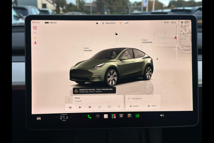 Tesla Model Y Long Range AWD 75 kWh 514 PK | Panoramadak | 360 Camera | LED Verlichting | CarPlay | Lichtmetalen Velgen | Elektrische Stoelen | Elektrische Klep | Navigatie |
