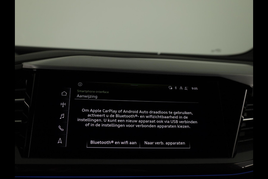 Audi Q4 e-tron 40 Launch edition S Competition 77 kWh 204 pk | SOH 97,14% | Warmtepomp | Navigatie | Parkeersensoren | Achteruitrijcamera | Stoelverwarming | Sonos Geluidssysteem | Head-up display | S-Line |