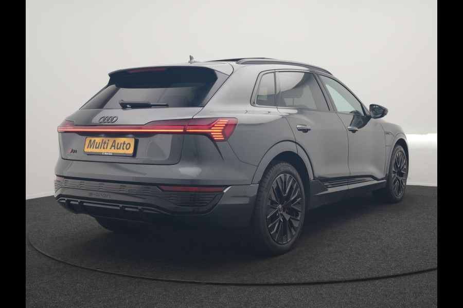 Audi Q8 e-tron 55 Quattro S Line 115 kWh 408pk Dealer O.H | Panodak | Luchtvering | Camera | Bang & Olufsen | Alcantara Sportstoelen Memory & Verwarmd | Sfeerverlichting | Cruise Control | DAB | Navigatie | Virtual | 21"L.M |