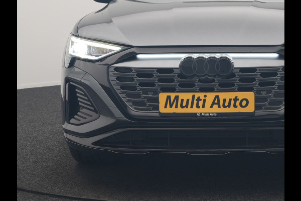 Audi Q8 e-tron 55 Quattro S Line 115 kWh 408pk Dealer O.H | Panodak | Luchtvering | Camera | Bang & Olufsen | Alcantara Sportstoelen Memory & Verwarmd | Sfeerverlichting | Cruise Control | DAB | Navigatie | Virtual | 21"L.M |